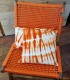 Coussin tie and dye orange 30x50