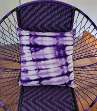 Coussin tie and dye violet 40x40