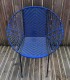 Chaise de jardin bleu klein et noir motifs losange
